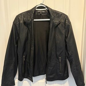 RW&CO. Classic Black Leather Jacket
